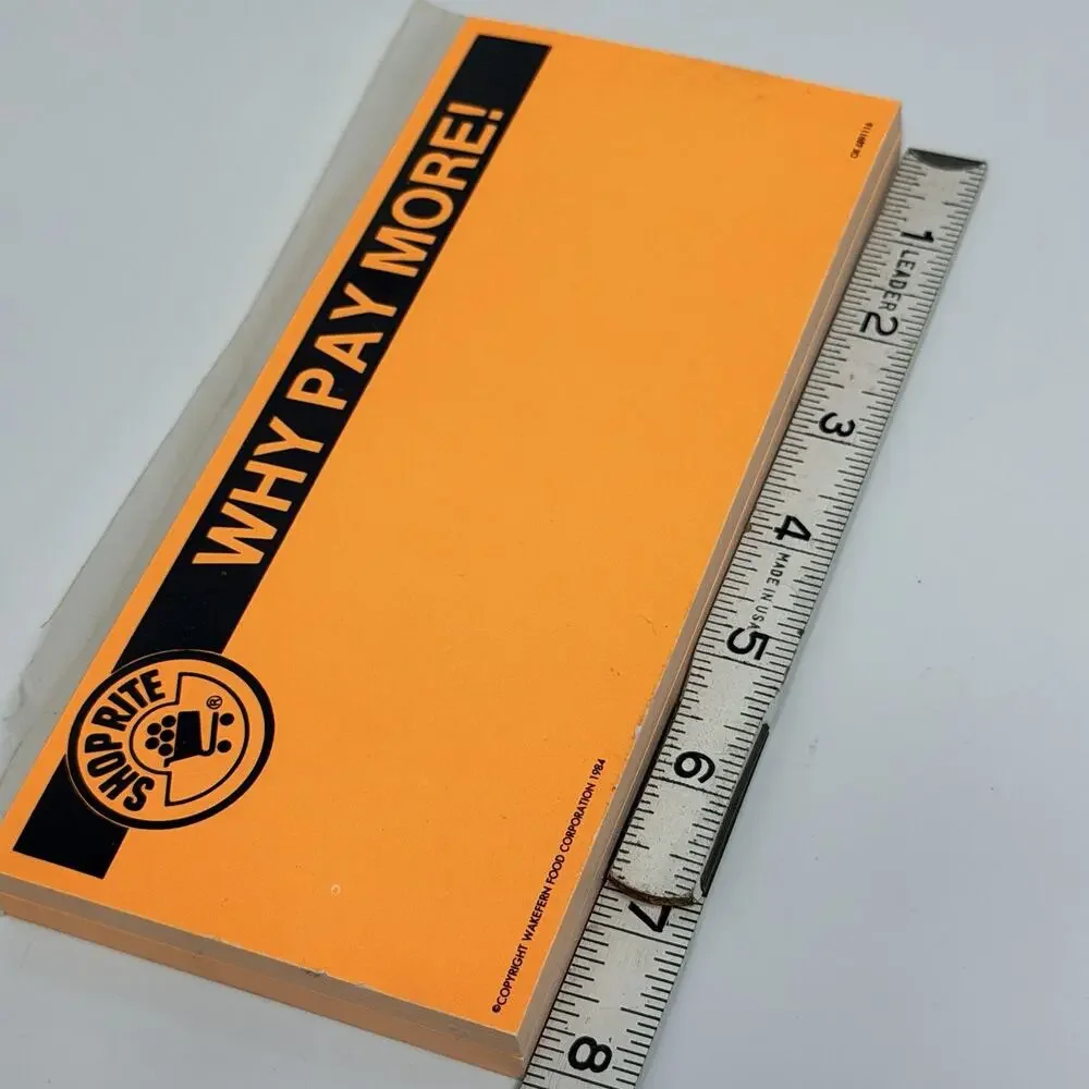 40 Vtg Shop Rite Sale Tags Signs Advertising Price 1984 Wakefern Orange Neon 8